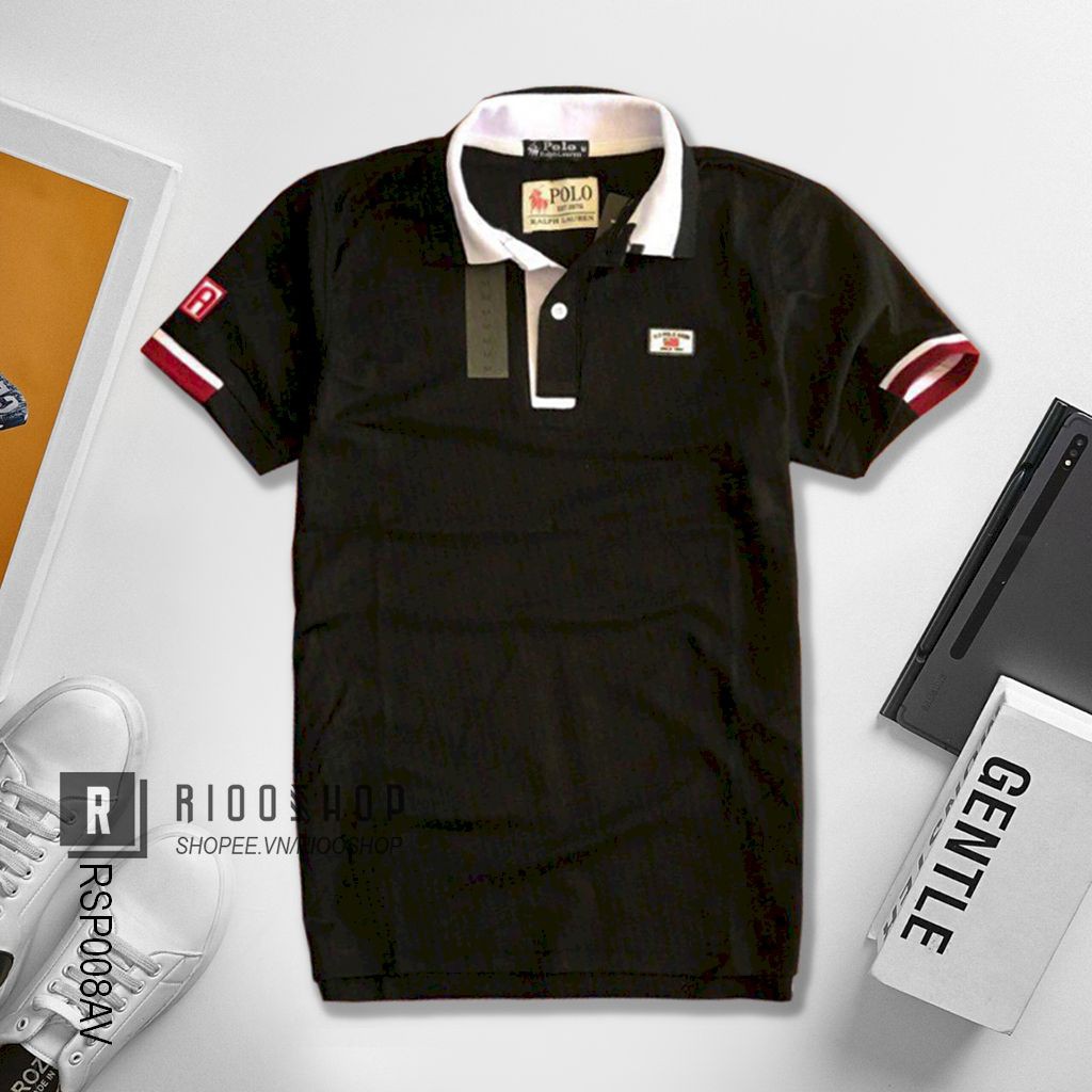 [XẢ KHO] Áo thun nam ngắn tay polo phối viền cao cấp RSP008AV - áo phông nam có cổ Riooshop | BigBuy360 - bigbuy360.vn