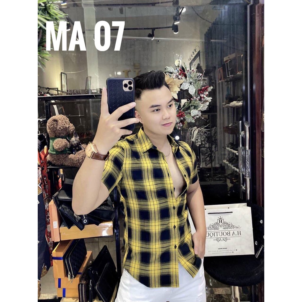 Sơ Mi Tay Ngắn nam Burberry 💥 SALE GIÁ SỐC 💥 với họa tiết caro giúp AE dễ phối đồ đi chơi và đi tiệc | BigBuy360 - bigbuy360.vn