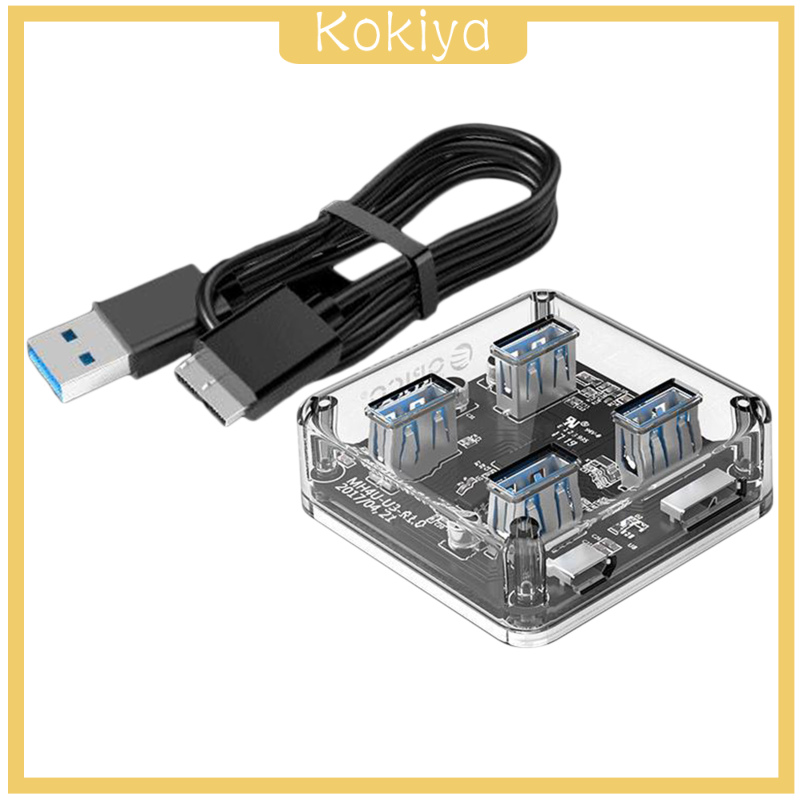 Bộ Chia 4 Cổng Usb 3.0 Trong Suốt Dây Dài 30cm