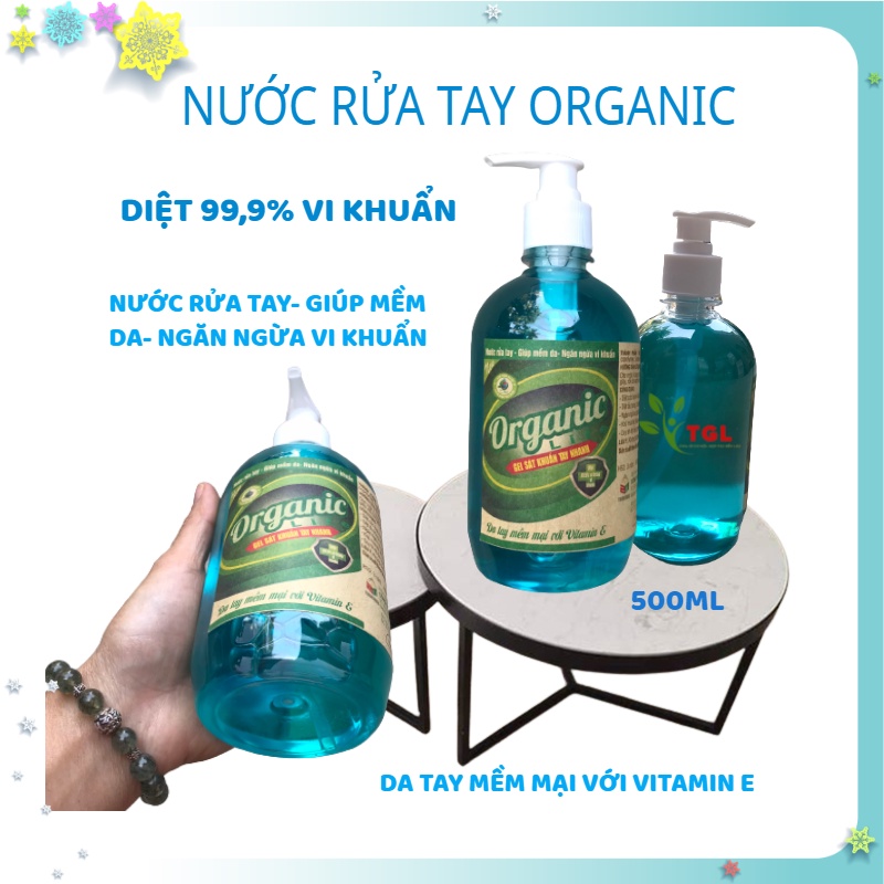 Nước Rửa Tay ORGANIC - Da Tay Mềm Mại Với Vitamin E - Chai 500ml