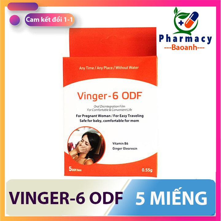 Vinger 6 ODF - Miếng ngậm giảm nôn nghén nhập khẩu Hàn Quốc