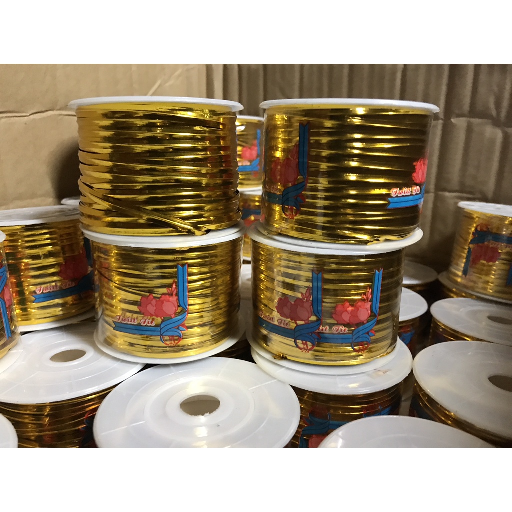 Cuộn dây kim tuyến, cuộn dây kẽm bọc kim tuyến,cuộn dây trang trí