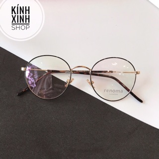 Kính gọng Mắt tròn nhỏ Kim loại KOREA cao cấp - REN 728