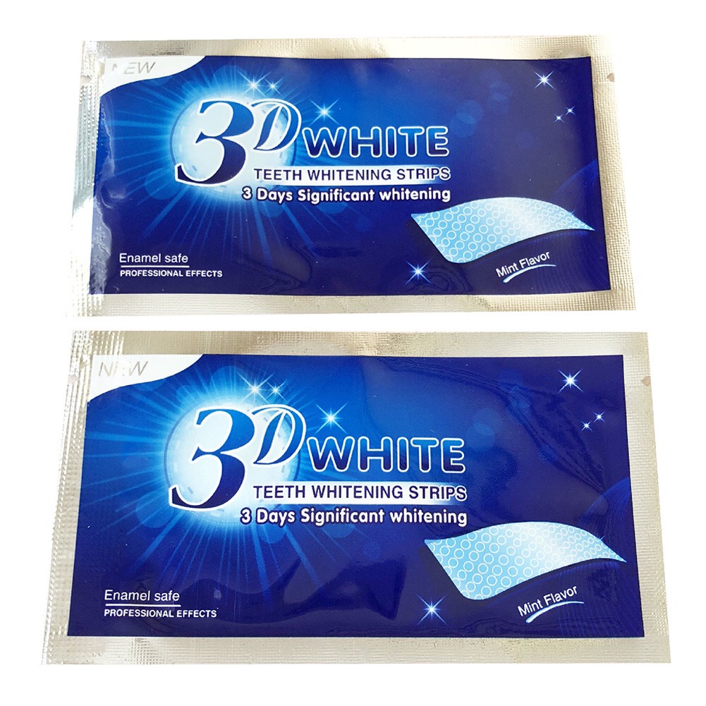 Miếng dán trắng răng tiện lợi 3D White Teeth Whitening Strips LYYOGA A57