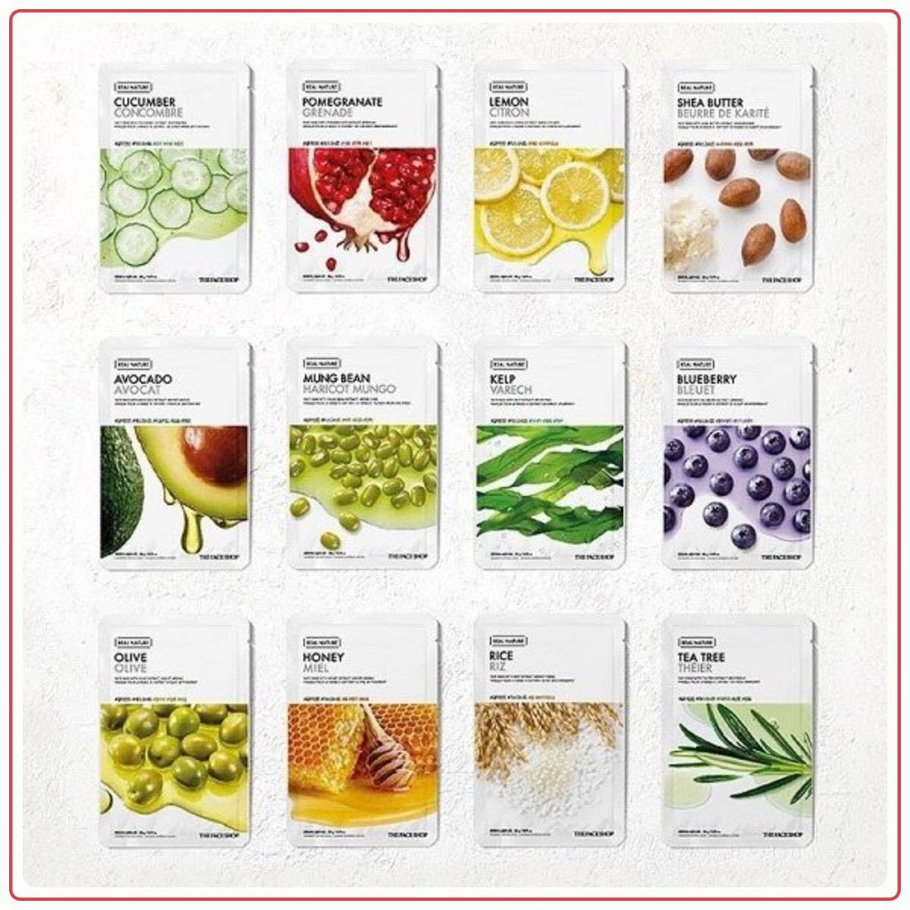 MẶT NẠ GIẤY / THE FACE SHOP /Mặt Nạ Giấy The Face Shop Real Nature Mask Sheet - 20g