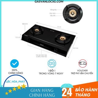 Bếp ga Rinnai-RV-7Double Glass(B)