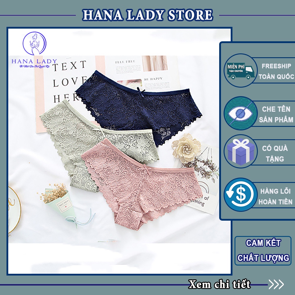 Quần lót ren nữ tôn dáng gợi cảm tone màu pastel hiện đại - Quần chip sexy nội y L089