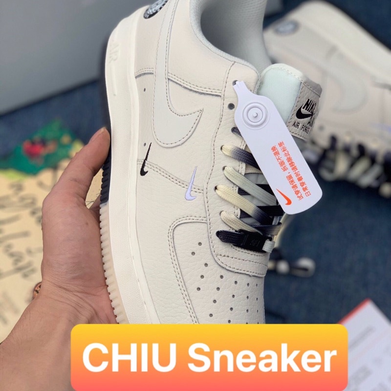 [ CHIU Sneaker ] Giày thể thao sneaker AF 1 phản quang trắng đen - Phiên bản SC air Force 1 Trắng phản quang