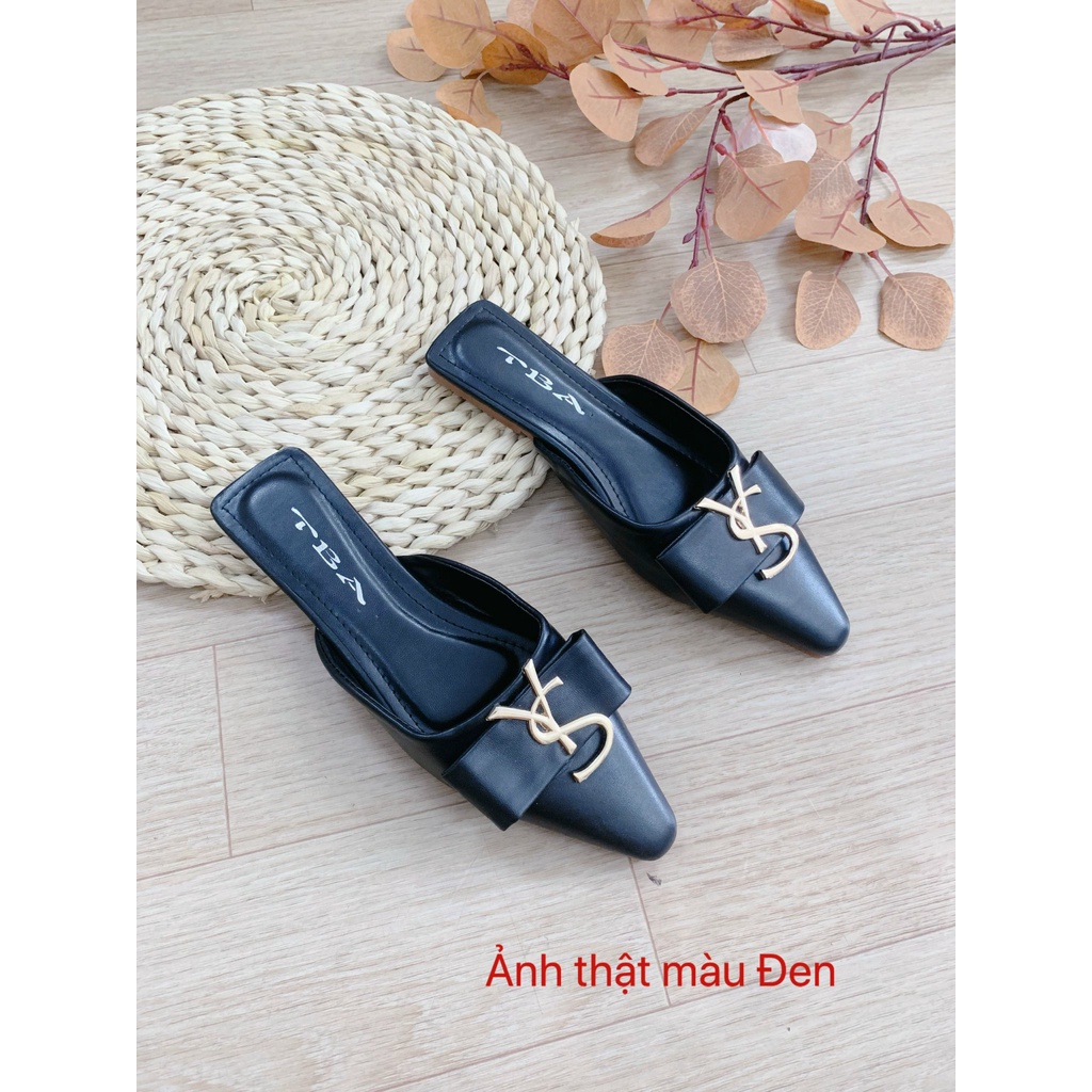 (S90) Dép sục nữ tag nơ chữ YS (Mã S.81 - VNXK)