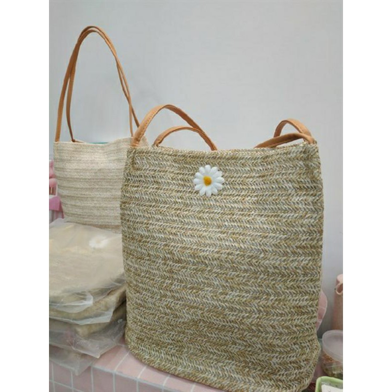 Túi cói Daisy Bix Box size lớn