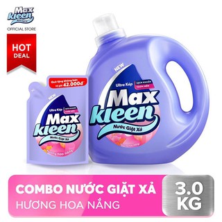 Combo can kèm túi nước giặt MaxKleen giá chỉ 125k