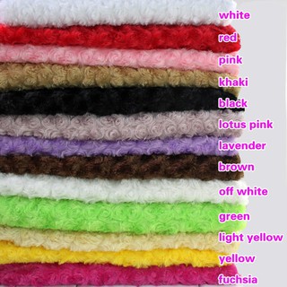 Vải lông xoắn Velboa - Loại hoa hồng 75cm x 50cm