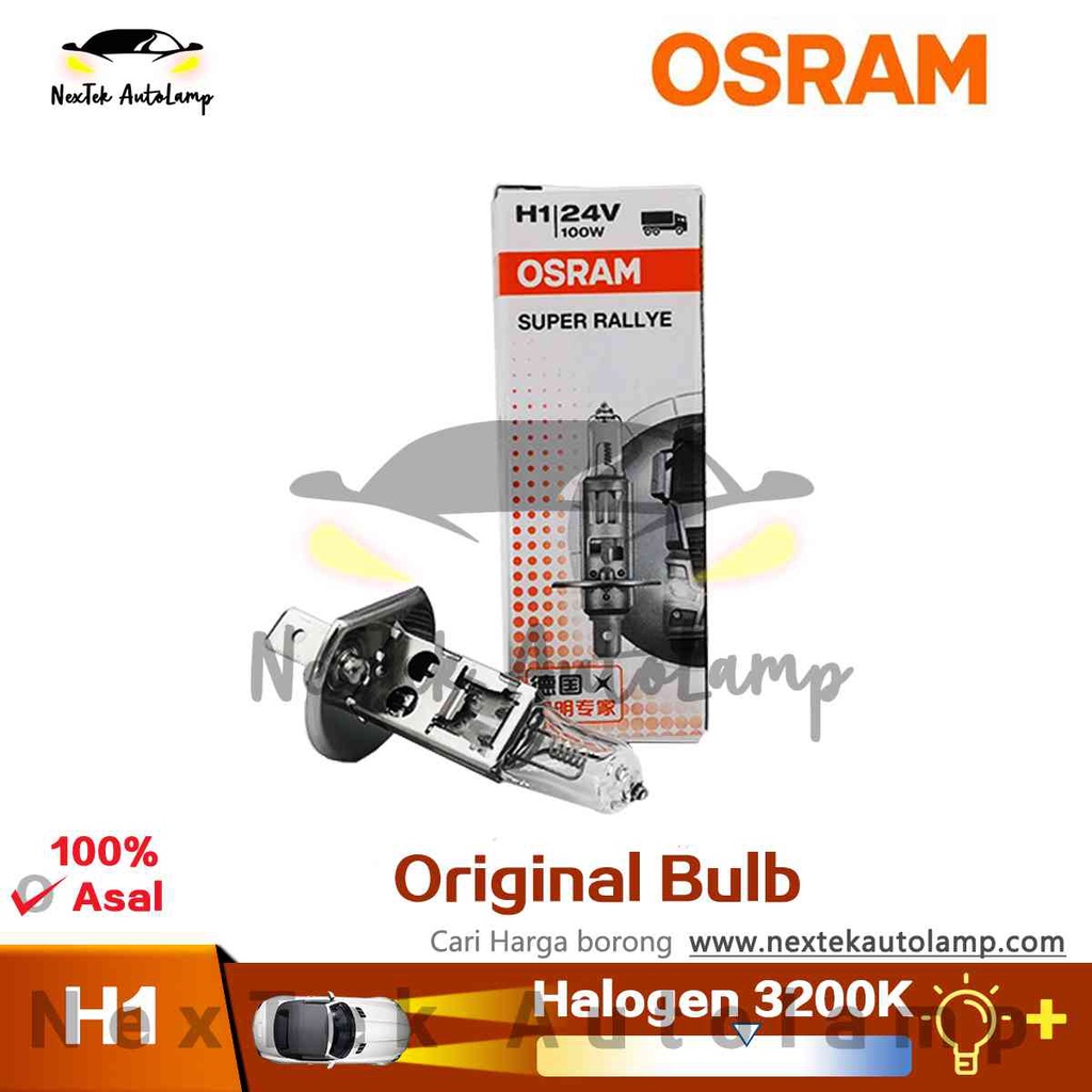 Bóng Đèn Pha Halogen Siêu Sáng Osram H1 24V 100W 62241 P14.5s Dành Cho Xe Tải Địa Hình (1 Bóng Led