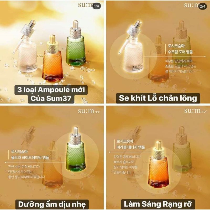 Gói Tinh Chất Cao Cấp Sum Losec Summa Đánh Thức Làn Da Em Bé - Su:m37 Losec Summa Miracle Energy Ampoule | BigBuy360 - bigbuy360.vn