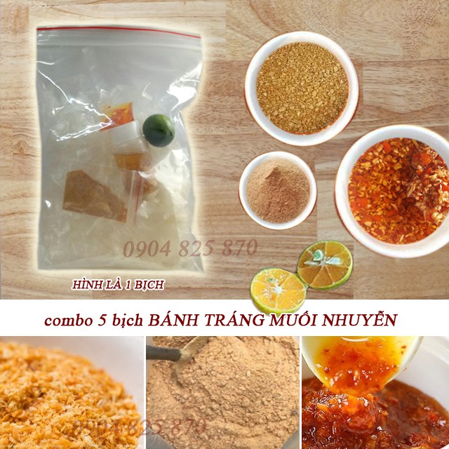 COMBO 5 BỊCH BÁNH TRÁNG MUỐI NHUYỄN