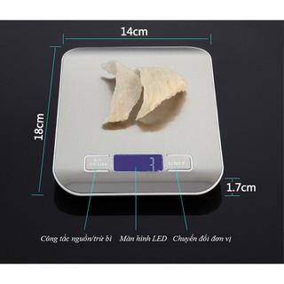 Cân điện tử mini tối đa 10kg DH-2012 ( Kèm pin và dây nguồn )