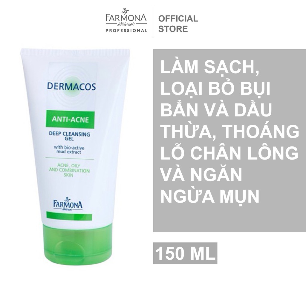 ✅[Siêu Cấp Chính Hãng] Sữa Rửa Mặt Farmona Dermacos Deep Cleansing Gel - Cho Da Dầu Mụn