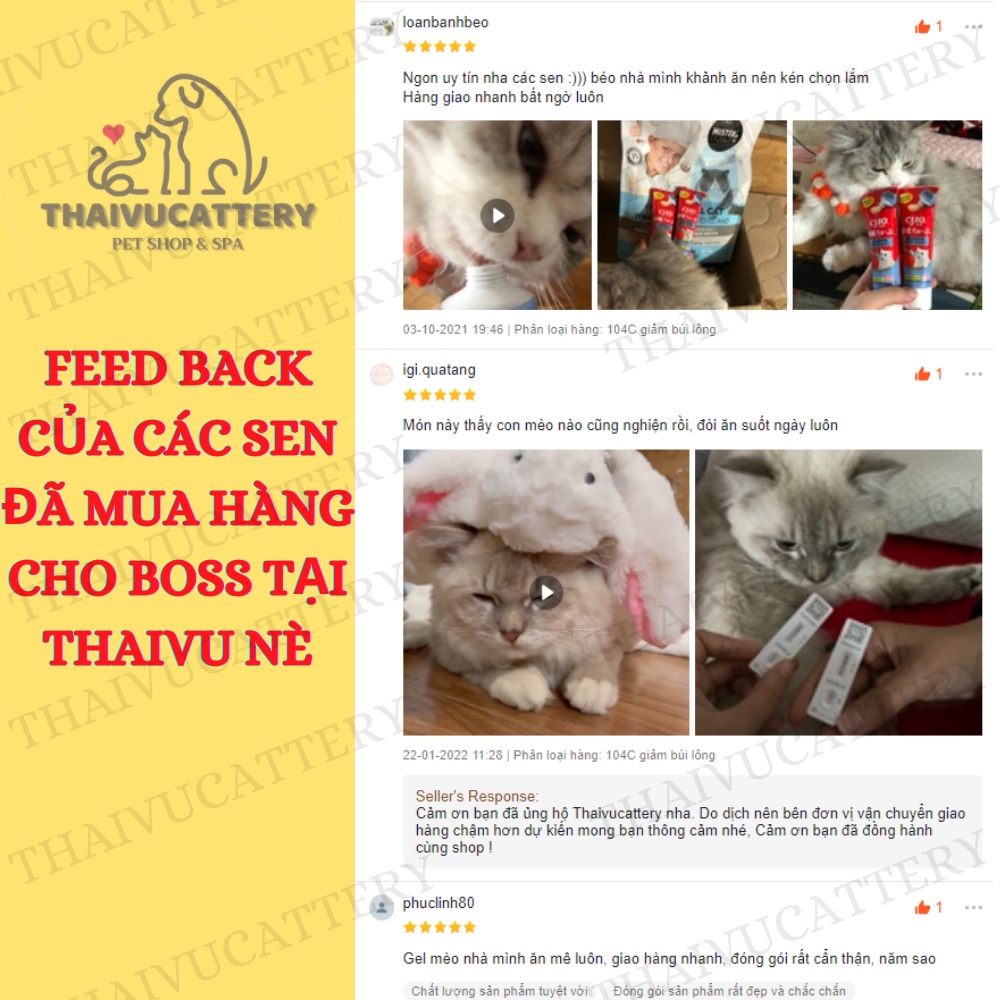 Gel dinh dưỡng ciao churu cho mèo bổ sung cho mèo gầy lười và kén ăn - Thaivucattery