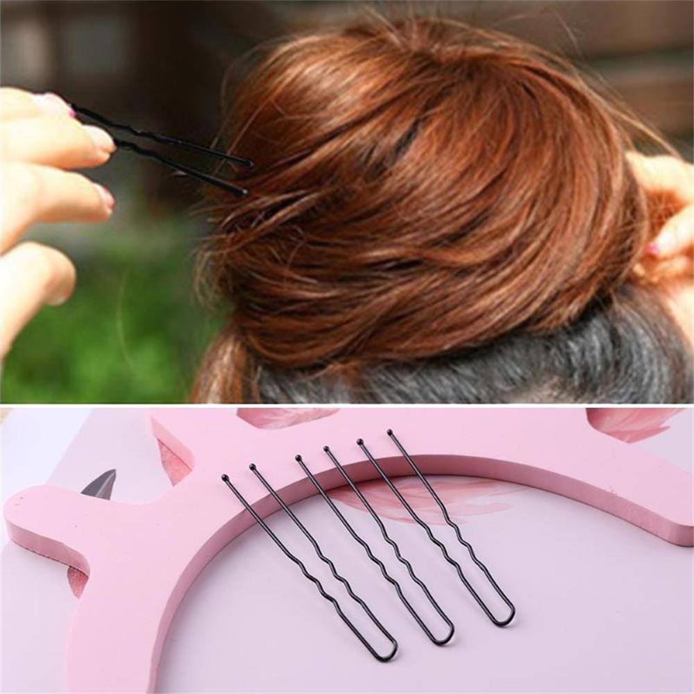 Kẹp tóc kim loại hình chữ U tạo kiểu tóc thời trang cho nữ