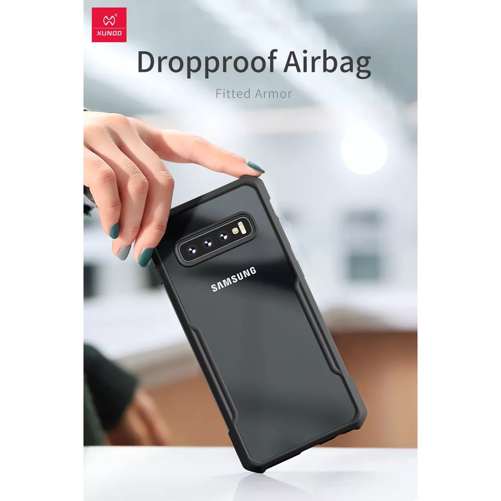 Ốp lưng Samsung S10 Plus / S22 Plus Xundd lưng trong viền màu chống sốc cao cấp