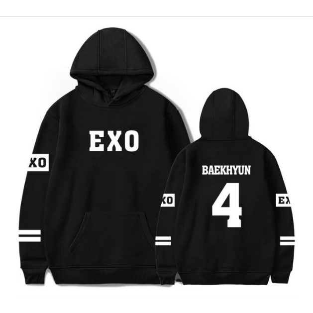 Áo Khoác Hoodie In Hình Các Thành Viên Nhóm Nhạc Exo Baekhyun Hành Tinh, Got7, Ikon, Twice, Blackpink