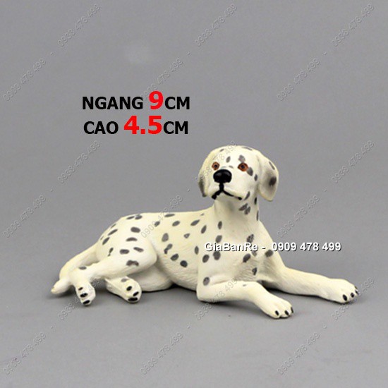 MS: 7664.3B - MÔ HÌNH ĐỘNG VẬT - CÁC GiỐNG CHÓ THUẦN - CHÓ ĐỐM DALMATIANS - MẪU B