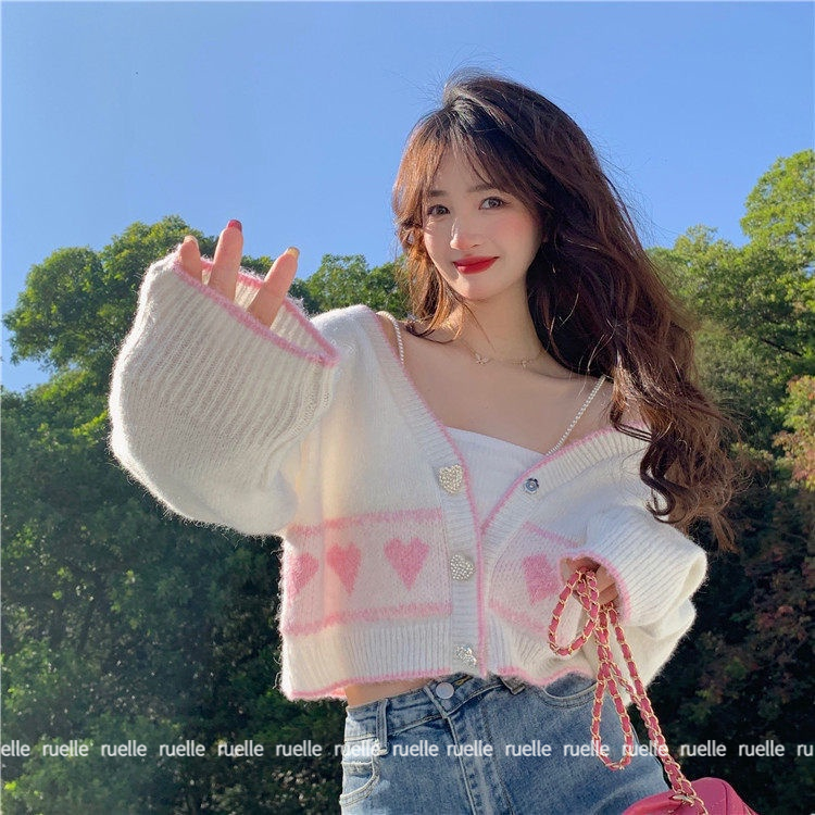 Áo Khoác Cardigan Dệt Kim Thiết Kế Mới Đáng Yêu Thời Trang Dành Cho Nữ