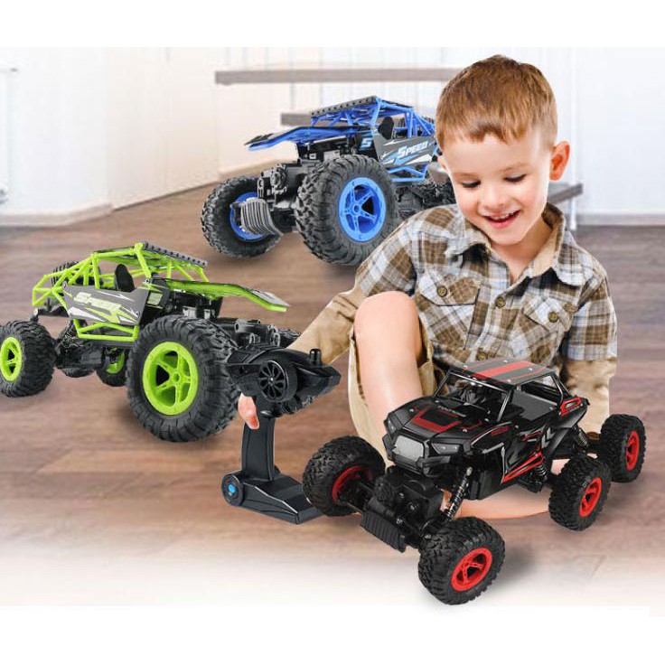 Xe Điều Khiển Địa Hình Rock Crawler 6 Bánh 3 Cầu Mạnh Mẽ