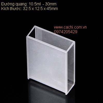 Cóng - Cuvet thủy tinh 32.5 × 12.5 × 45m dùng cho máy quang phổ