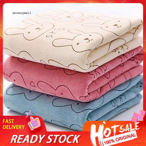 Khăn Tắm Mềm Mại Họa Tiết Thỏ Hoạt Hình Cho Bé