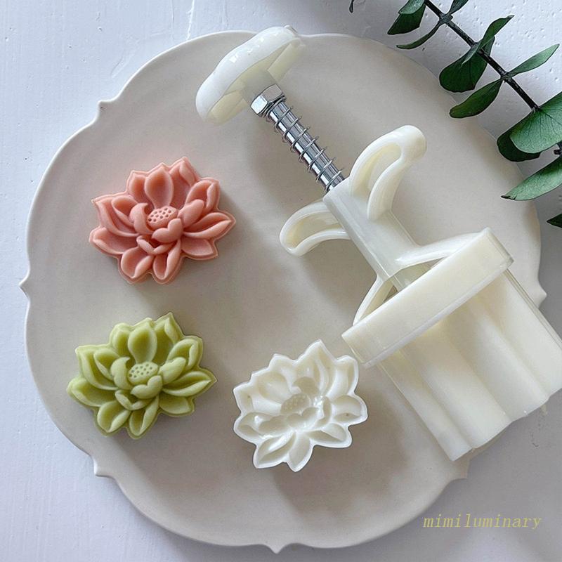 Khuôn Cắt Bánh Trung Thu Bằng Nhựa Hình Hoa Sen Dễ Thương DIY
