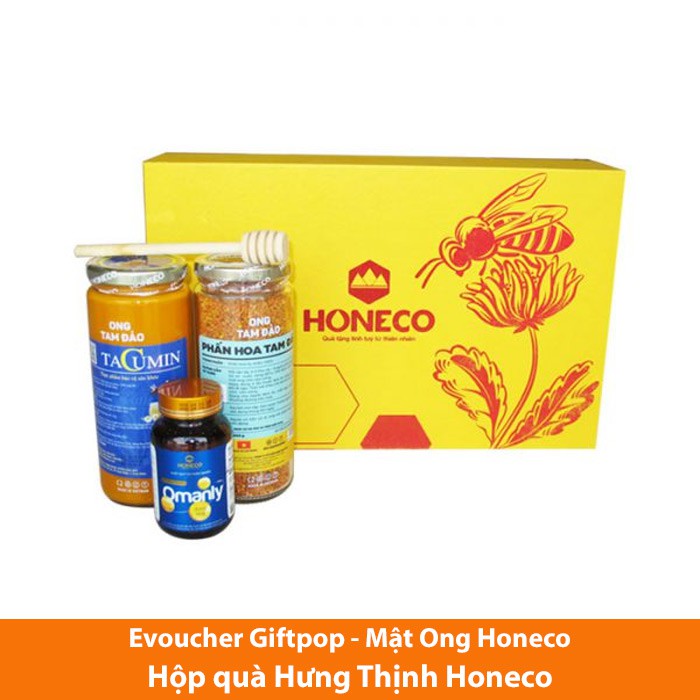 Toàn Quốc [Evoucher] Miễn phí giao hàng Mật Ong Honeco - Sản phẩm Hộp quà Hưng Thịnh trị giá 1.458.000 VNĐ