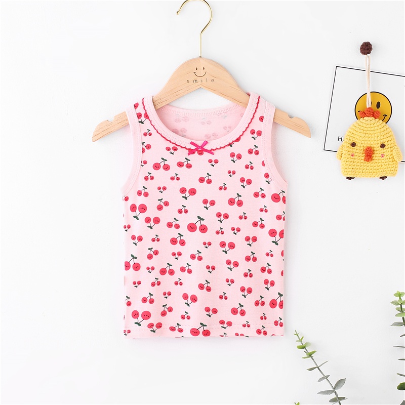 Áo Thun Ba Lỗ Vải Cotton Thời Trang Mùa Hè Cho Bé Gái 100-160cm