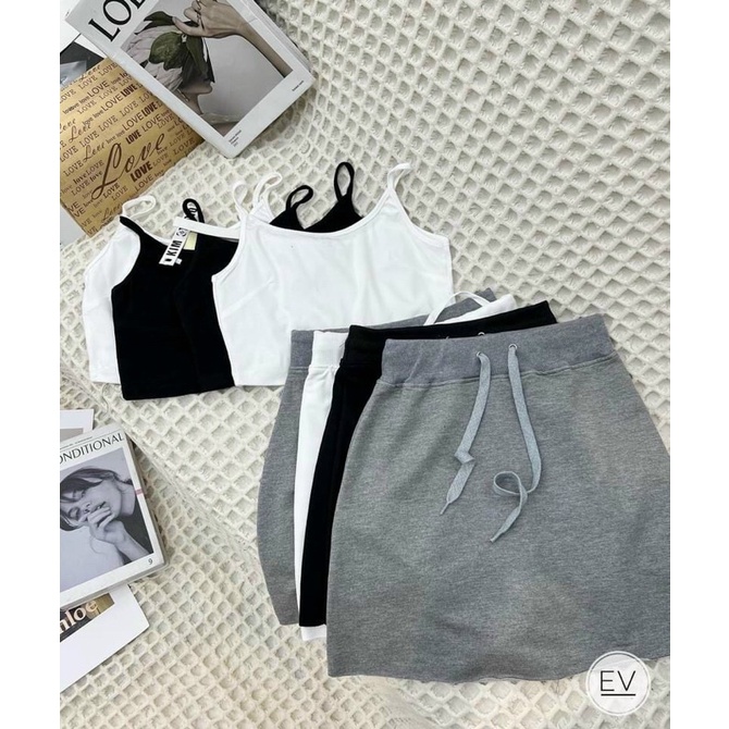 VÁY CHỮ A VẢI DA CÁ - UK alohashop91