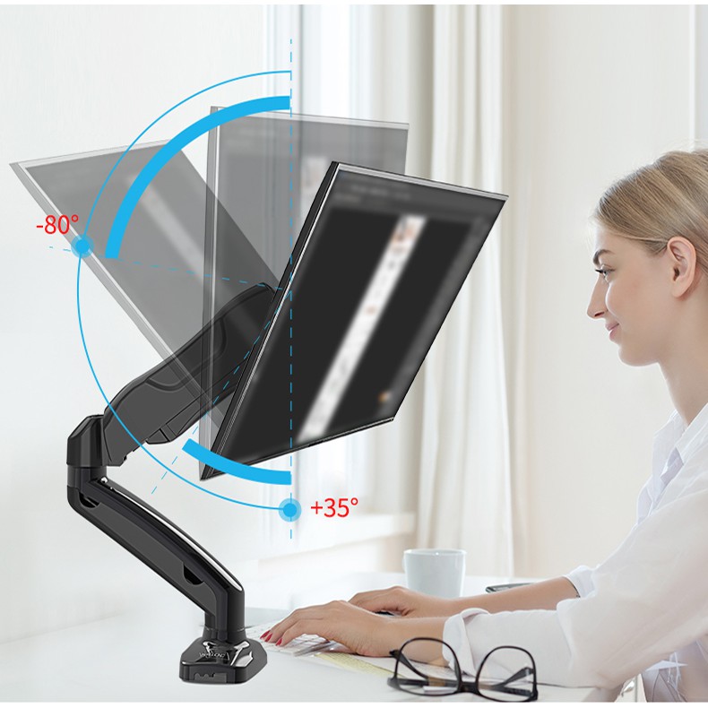 Giá treo màn hình máy tính F80 _V8- Xoay 360 độ - Hàng nhập khẩu Bảo Hành 24 Tháng