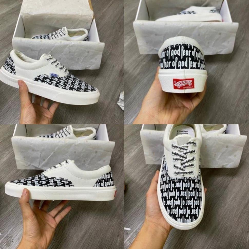 ẢNH THẬT - GIÀY VANS FOG FEAR OF GOD LÓT GÓT DA TRẮNG NAM NỮ ( full box + freeship ) - Hàng mới về