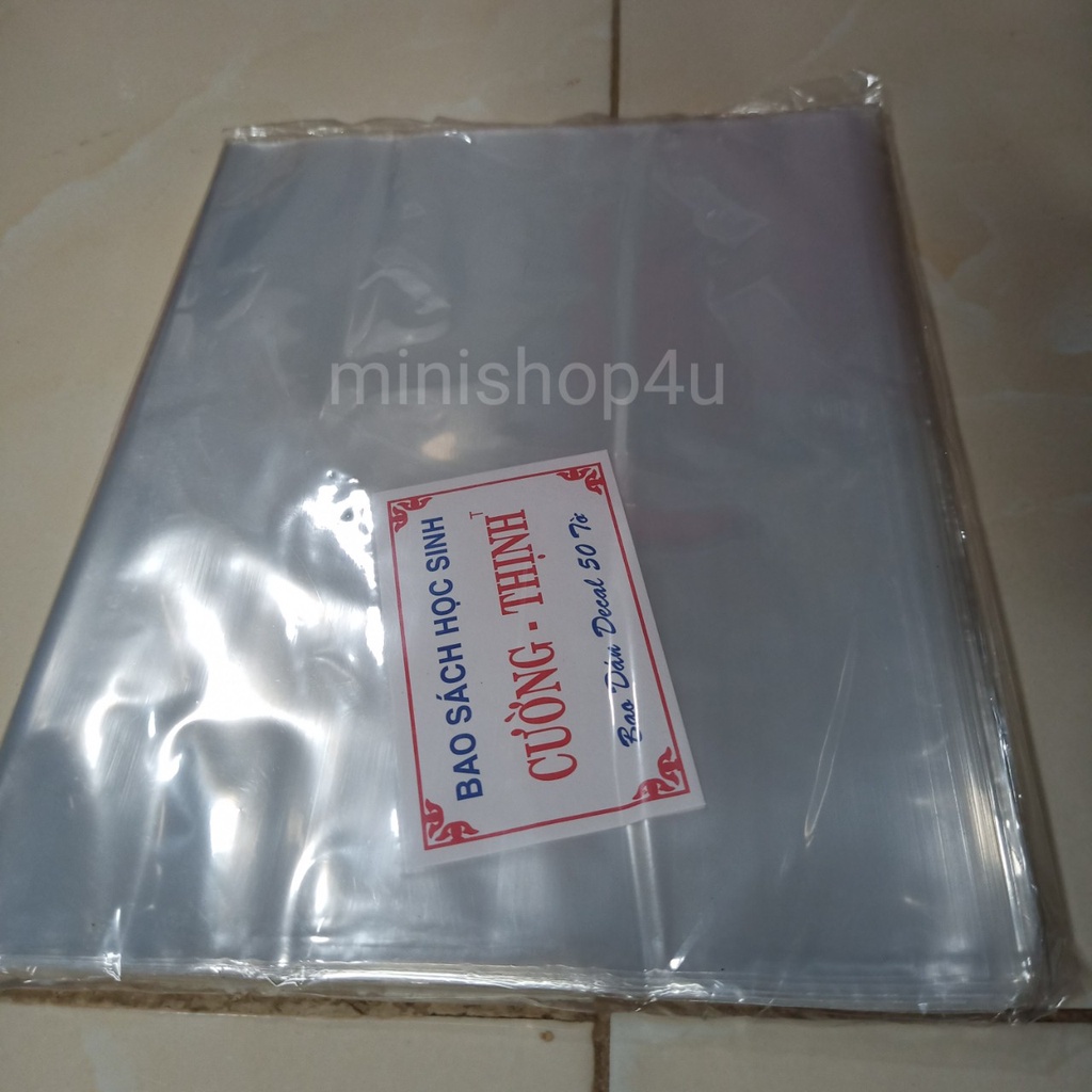 Set 50 Bọc Plastic sách vở học sinh cường thịnh ( Mỏng &amp; dai)