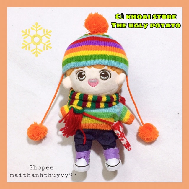 [20cm] Mũ len cho doll - Đồ cho doll - Outfit cho doll - Áo quần cho Doll