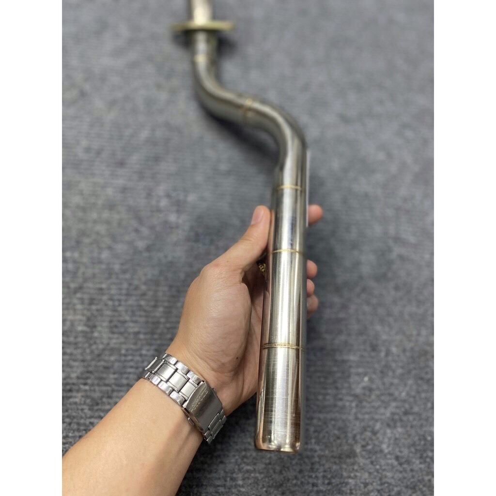 Cổ Pô Inox Cho Wave Alpha 100 - 110, S110, Rsx, Blade 110 Siêu Sáng Không Gỉ