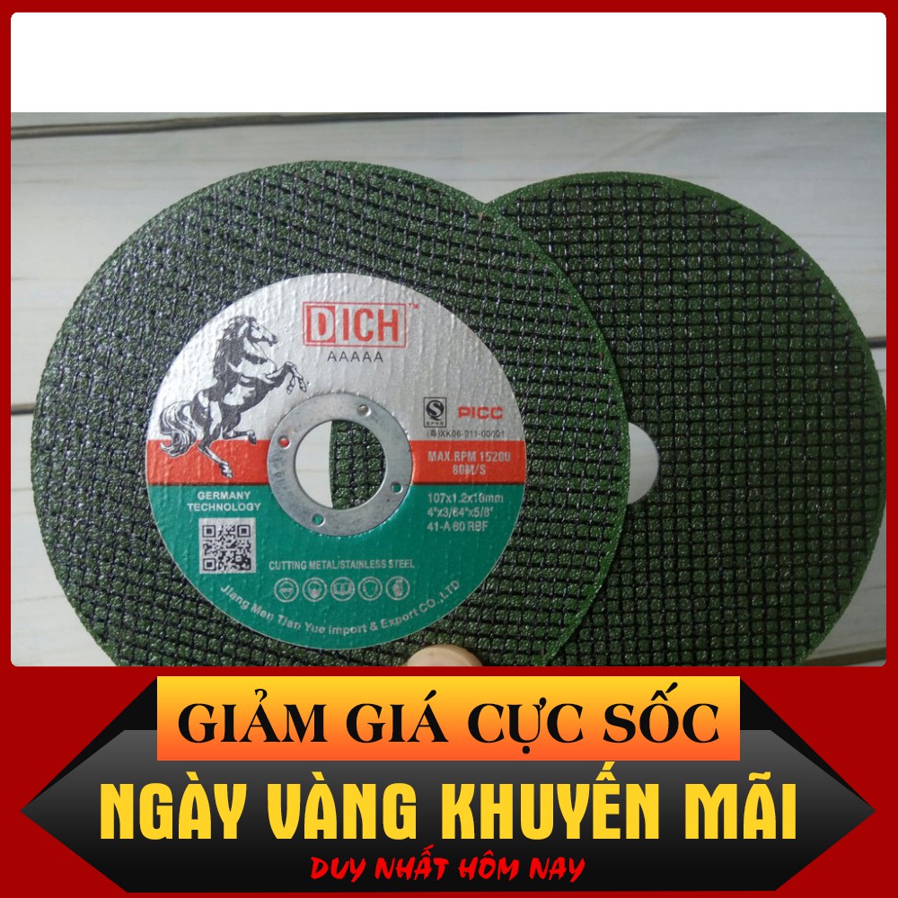 [HÀNG CHÍNH HÃNG] [ ẢNH THẬT]   ĐÁ CẮT 100MM NGỰA XANH 1 HỘP 50 VIÊN  [CHO KHÁCH XEM HÀNG]