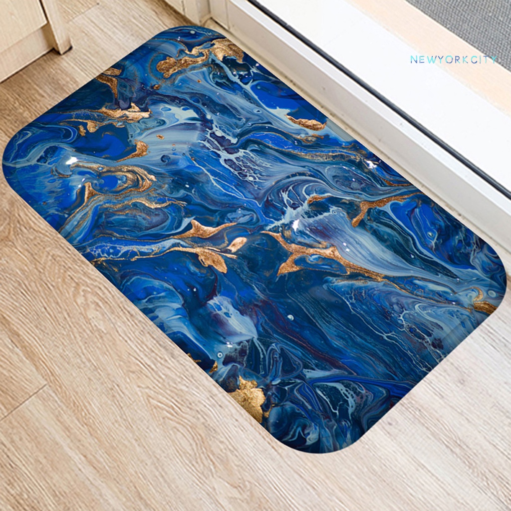 Thảm lót sàn Chống Trượt Thấm Hút Tốt In Họa Tiết Đá Cẩm Thạch Nhiều Màu Sắc