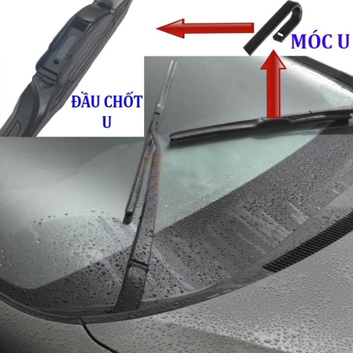 [GIÁ SỐC - HÀNG CHÍNH HÃNG] Bộ 2 thanh gạt nước mưa Nano dạng thanh cứng 3 khúc dành cho xe Toyota