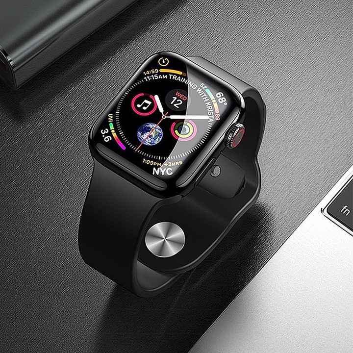 Kính cường lực apple watch nano dẻo, cong 3D bảo vệ đồng hồ thông minh Series 1/2/3/4/5/6/SE - Size 38/40/42/44mm