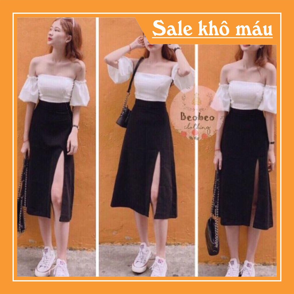 Chân váy dài sẻ tà (video+ảnh thật) loại tốt