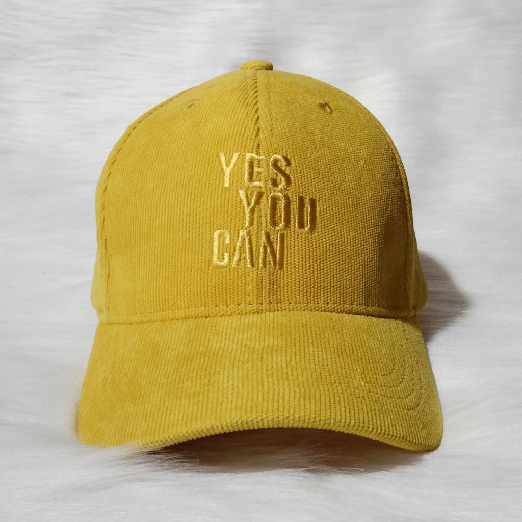 Mũ lưỡi trai, nón kết cao cấp nam nữ đẹp thêu chữ Yes you can phong cách Ulzzang unisex mã số K01