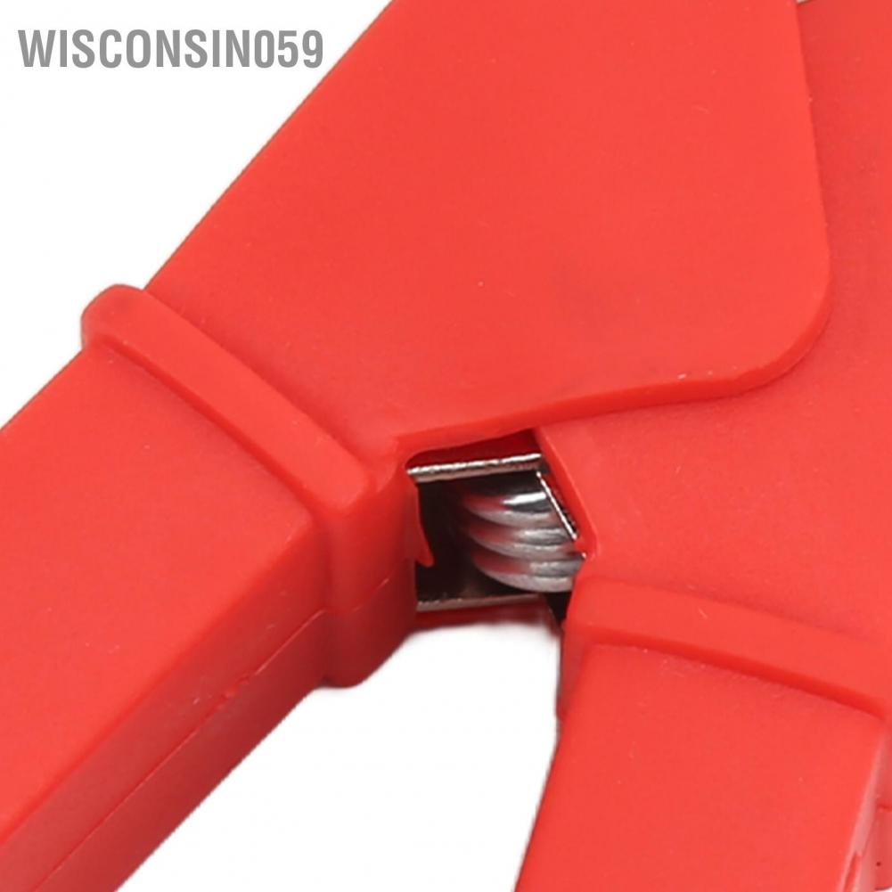Wisconsin059 2 Pcs Insulated Clip 100mm All Copper Battery Electrical Test Insulation Spring Alligator