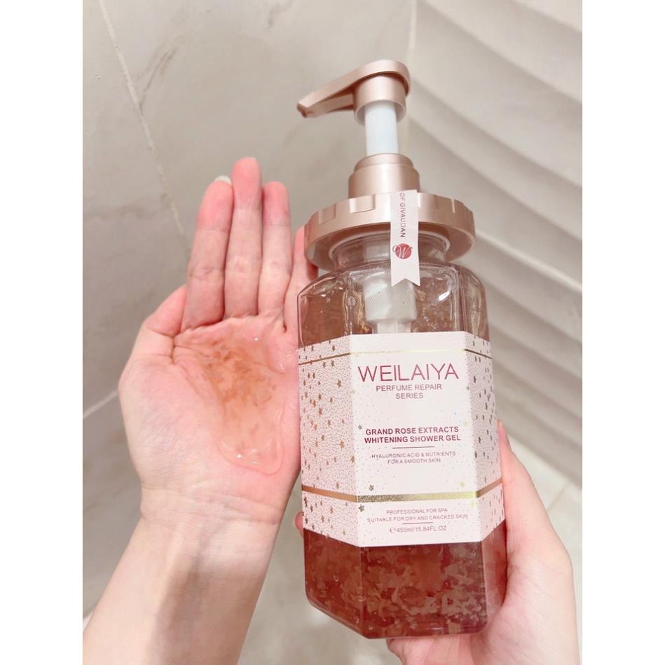 Sữa Tắm Tủy Mật Hoa Hồng Damask Weilaiya hương nước hoa mê đắm, làm sạch cấp ẩm cho da - THE ZOE BEAUTY | BigBuy360 - bigbuy360.vn
