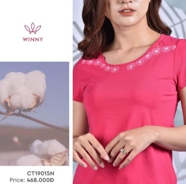 Bộ mặc nhà Winny áo ngắn tay quần lửng cotton 19015 Giá 468.000đ