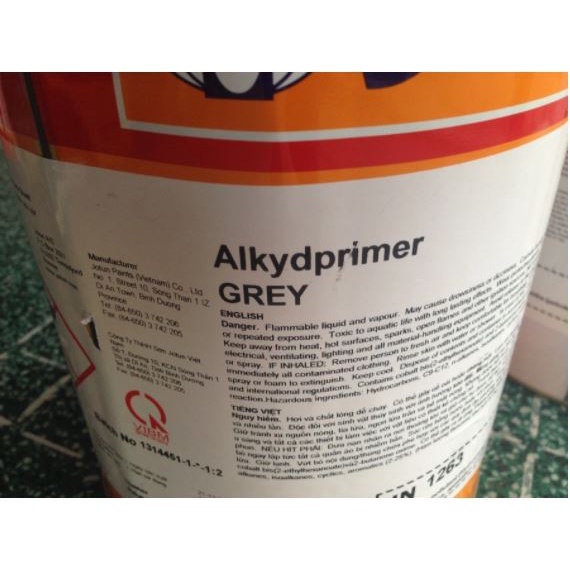 Jotun - Sơn Chống rỉ Alkyd Primer màu Xám, màu đỏ - chống ăn mòn cho sắt thép - Lon 5 Lit