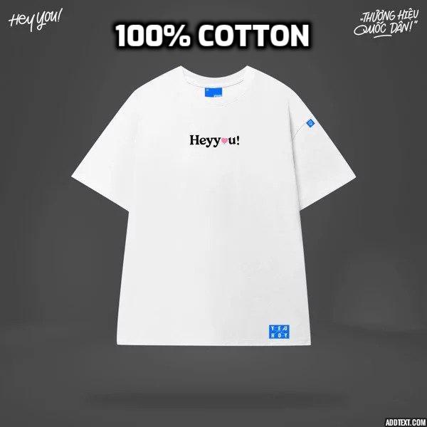 Áo phông nam nữ from rộng heyyou,Áo thun tay lỡ nam nữ chất cotton siêu mềm mịn
